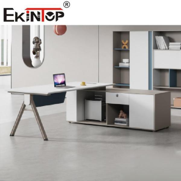 Luxury Extendable L Shape Office Table Executive Manager Desk Customized Size