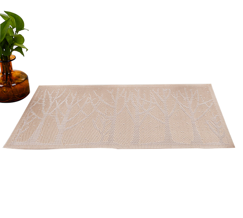 Rectangle Purple Custom Logo Pvc Placemat Table Mats Washable Waterproof Placemats