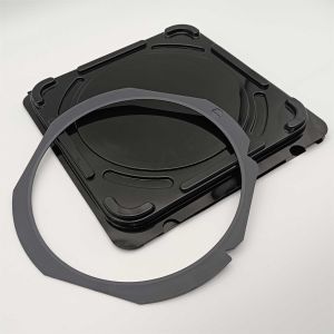 PS Material Black Plastic Frame Single Wafer Shipper For Protection
