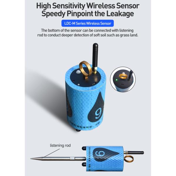 PQWT LDC Ultrasonic Water Pipe Leak Detector 9m Plumbing Equipment