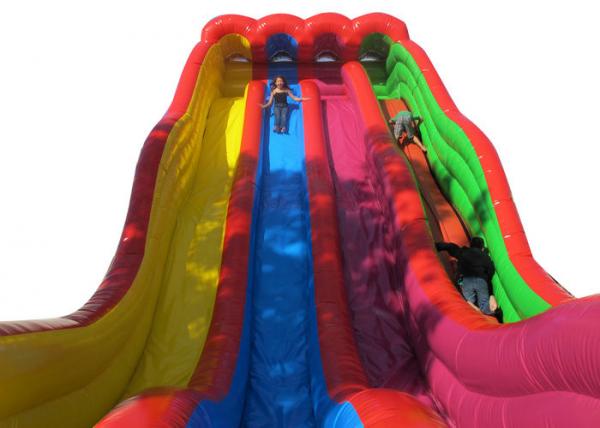 Buy Funny Outdoor Water Slides , Colorful Blow Up Pool Slides For Inground Pools at wholesale prices