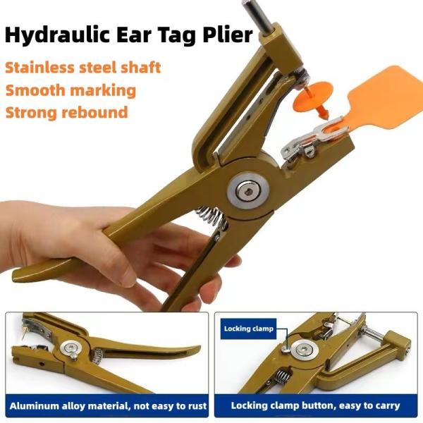 Sheep Goat Cow Cattle Tag Applicator 27cm Hydraulic Tagging Pliers