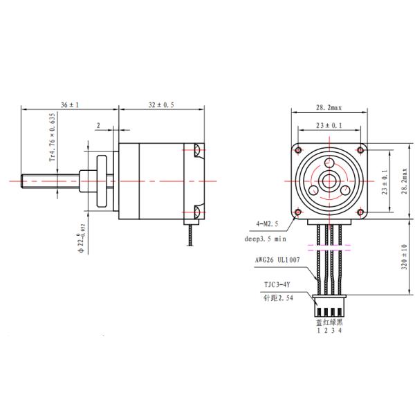 Mini Linear Motor 1.8 Degree NEMA 11 Captive Linear Actuator Hybrid Stepper Motor