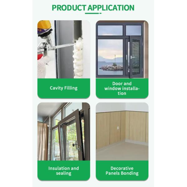 Custom Filling PU Expanding Polyurethane PU Foam 750ml Construction Purpose