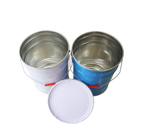 CMYK 4C 10L Metal Tinplate Paint Pail Bucket With Lid