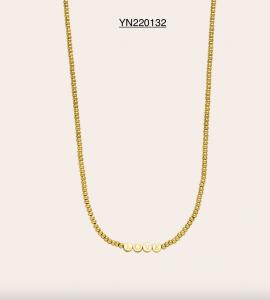 Quality CE K Gold Stainless Steel Fashion Necklaces Luxury LOVE 3d Ball Chain Necklace for sale