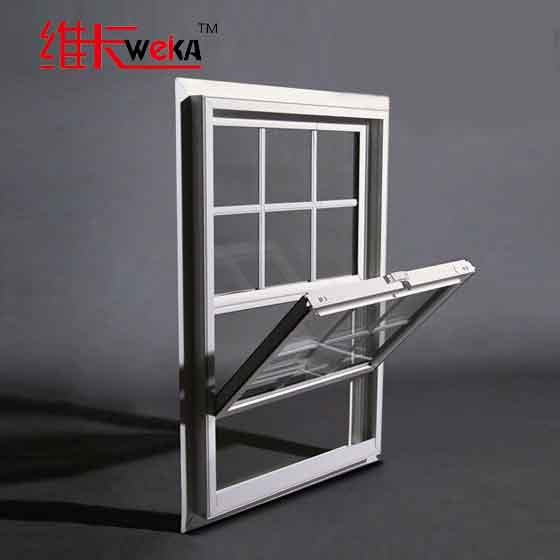 Excellent Weather Resistance Good Corrosion Resistance UPVC Double Hung Window Sample Accepted