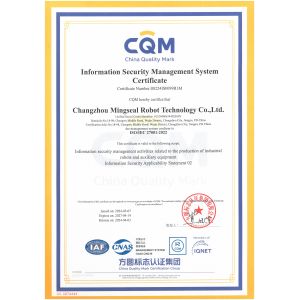 Changzhou Mingseal Robot Technology Co., Ltd. Certifications