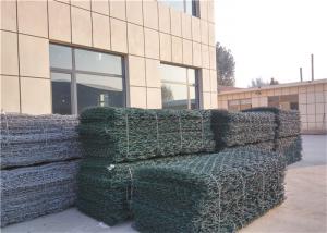 China Durable PVC Coated Wire Mesh / Stone Basket Retaining Walls Long Life Span on sale