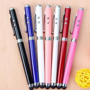Quality 4IN 1 LED Light metal pen ,Touch srceen phone metal pen ，laser light pen, metal ball pen for sale