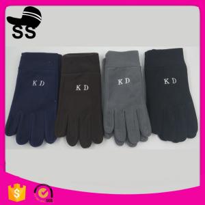 Quality 2017 wholesale on stock winter Plain Style 11*24cm 66g 100%polyester single layer women lady quick warm fleece glove for sale