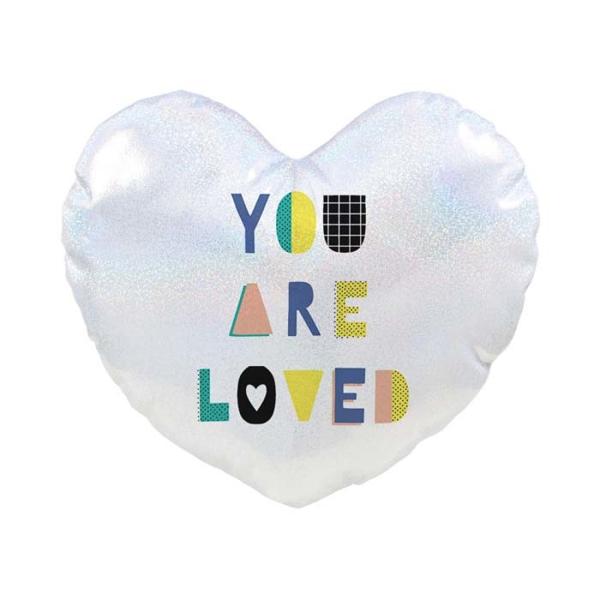 Heart Shape Sublimation Colorful Pillowcase DIY Personalized Glittery Pillow Cover