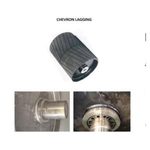 Quality Conveyor Belt Pulley with Herringbone Chevron Rubber Lagging for sale