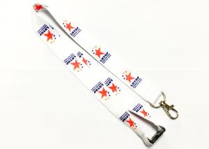 China Heat Transfer Dye Sublimated Lanyards Full Color Printing Safety Break Metal Hook on sale