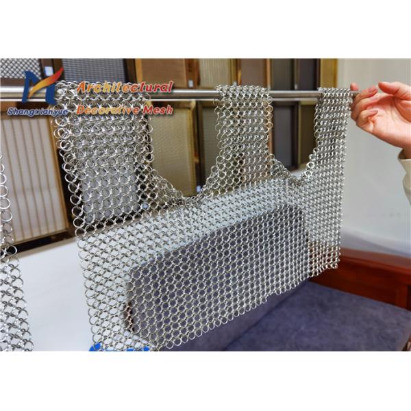 Chainlink 1.2mm Ring Mesh Curtain Drapery Decorative Dividers Metal Panels