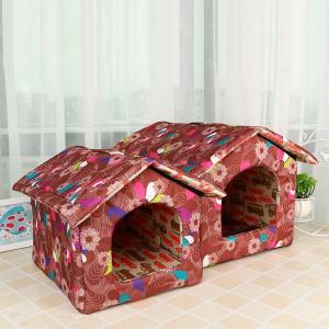 Quality Removable And Washable Floral Dog Bed High Quality Cotton Filled Pet Supplies For Dog House for sale