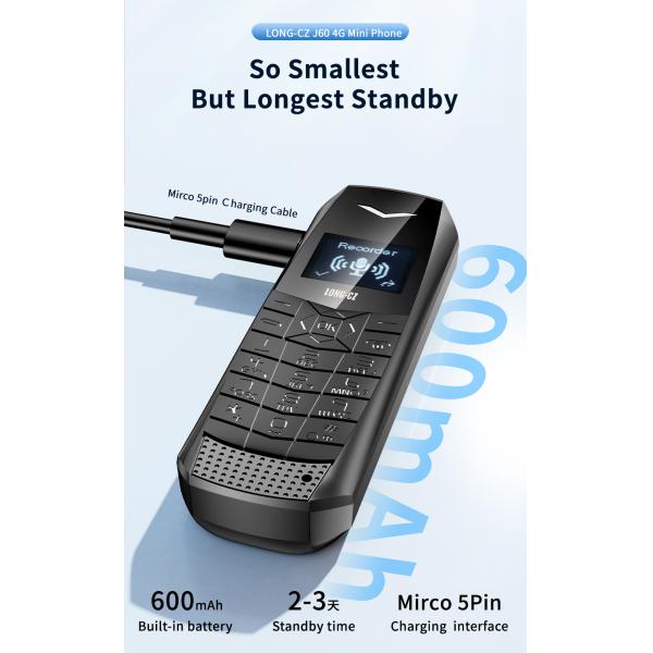 Elderly Cellphone Bluetooth Cover with Small J60 Metal Keyboard and 27g Single Weight