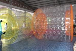 China Clear PVC Inflatable Water Games / Transparent Inflatable Rolling Tube on sale