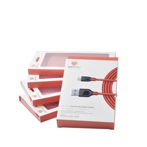 Quality Apple Cell Phone IPhone Usb Cable Packaging Box 350g Art Paper Material for sale