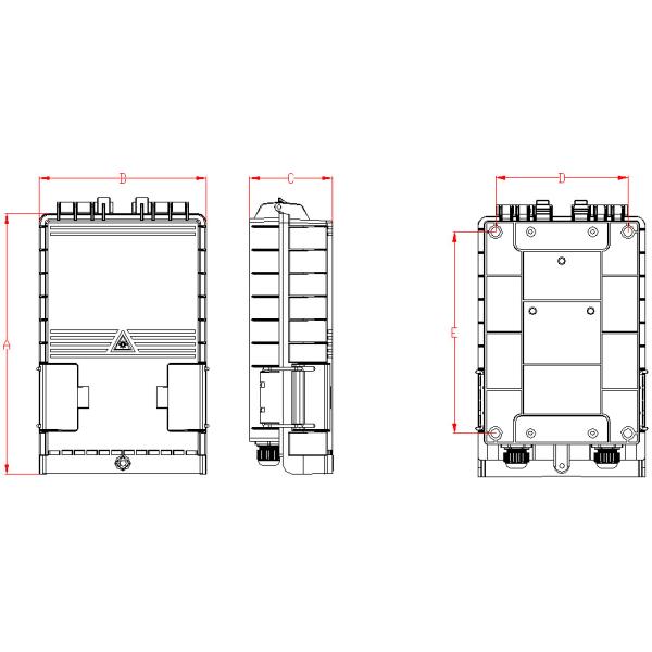 SM / MM Fiber Optic Splitter Box Light Grey 1x8 PLC Splitter