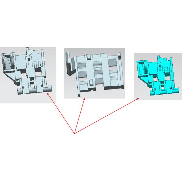 Multi Cavity Two Shot Injection Molding for Electronic PC Plastic Switch Adaptor