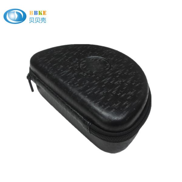 Foldable Headphone Protective Case , Black EVA Foam Earbud Carrying Case