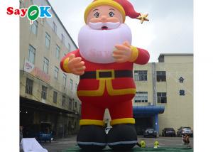 Quality Large LED Inflatable Holiday Decorations 10m Santa Claus Blowups for sale