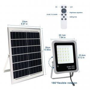 Quality ODM High Lumen Outdoor Ip65 Solar Powered Flood Lights 23cm For Parks for sale