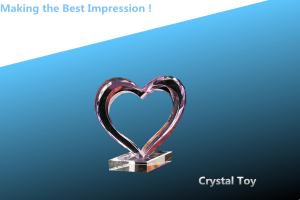 China CRYSTAL heart award/crystal heart craft/crystal heart trophy/crystal award/glass trophy on sale
