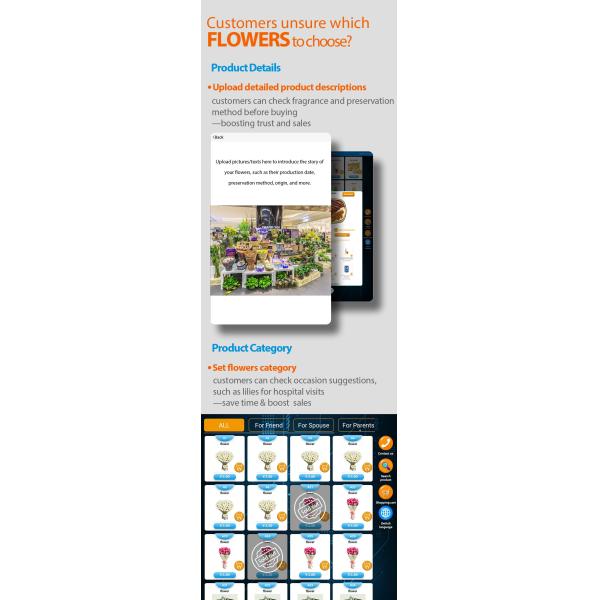 New Flower Vending Machine With 5â„ƒ Refrigeration Large Capacity For Fresh Flowers Bouquets