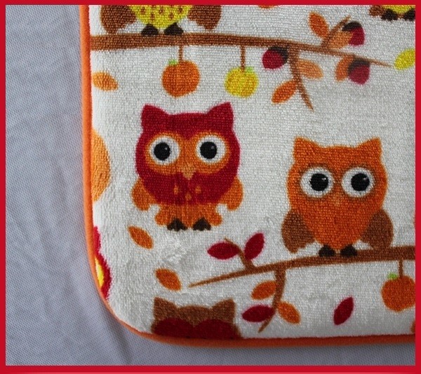 Lovely Owl Printed Memory Foam Bath Mat 20 X 30cm Size Eco - Friendly Stocked Anti Slip