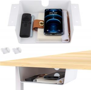 Quality Organizer Under Desk Gaming Workstation Accessories Durable Metal Table Storage Shelf for sale