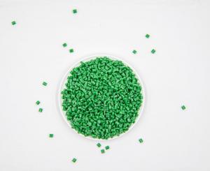 Quality Marine Recycled Pet Granules Green Plastic Resin Pellet For Artificial Grass for sale