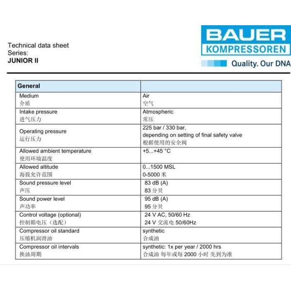 JUNIOR II Mobile SCBA Compressor 24V AC 60Hz Powerful For Air Breathing