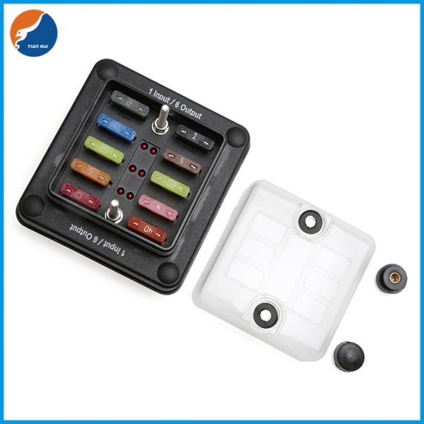 Waterproof DC ATC ATO Fuse Blade Block Holder 6 Way Car Vehicle Automotive Fuse Box