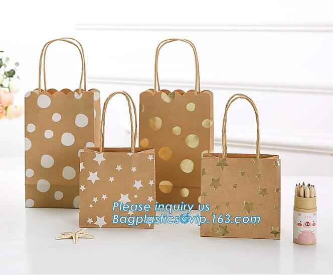 Custom Logo Printed New Style White Kraft Paper Bag With Twisted Handle,recyclable twist handle printed shopping brown k