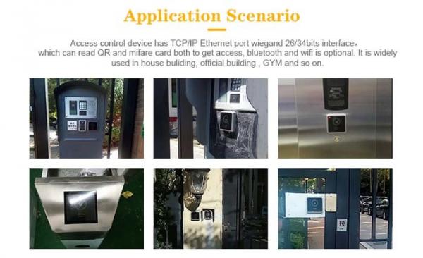 Bluetooth POE QR Code Reader Access Control With RFID IC NFC Card