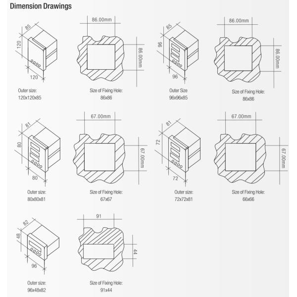 High quality single phase 220V digital power meter voltmeter rs485