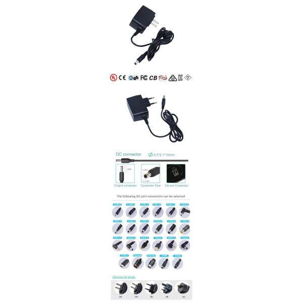 Universal Switching Power Adapter , 9 Volt 600MA Power Supply Wall Plug