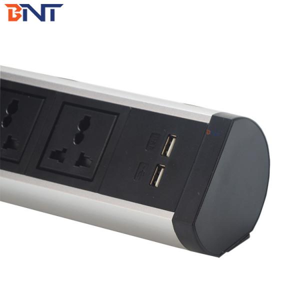 Buy Aluminum Alloy Modular desktop Power Outlet , Conference Table Clamp Mount Power Outlet at wholesale prices