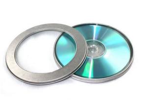 Quality round metal CD case with clear window for sale