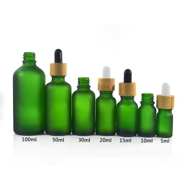 Buy Green Color Essential Oil Glass Bottles , 1 oz 2 oz 4 oz Boston Round Glass Bottles at wholesale prices