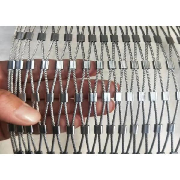 Stainless Steel Rope Mesh Architectural For Facade Safety Railing Fencing