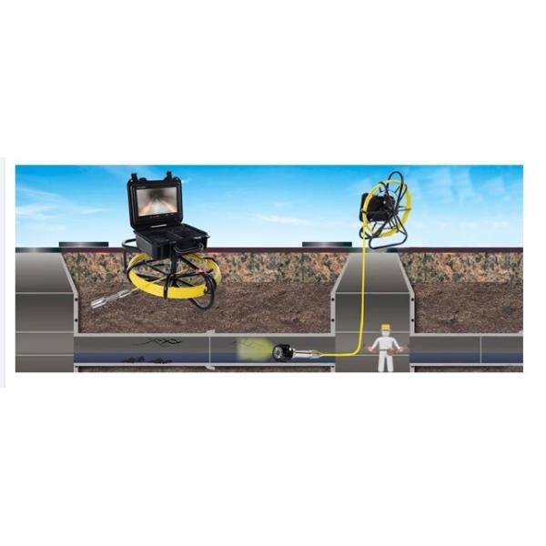 145° Angle Drain Sewer Pipe Inspection Camera 7inch High Accurate