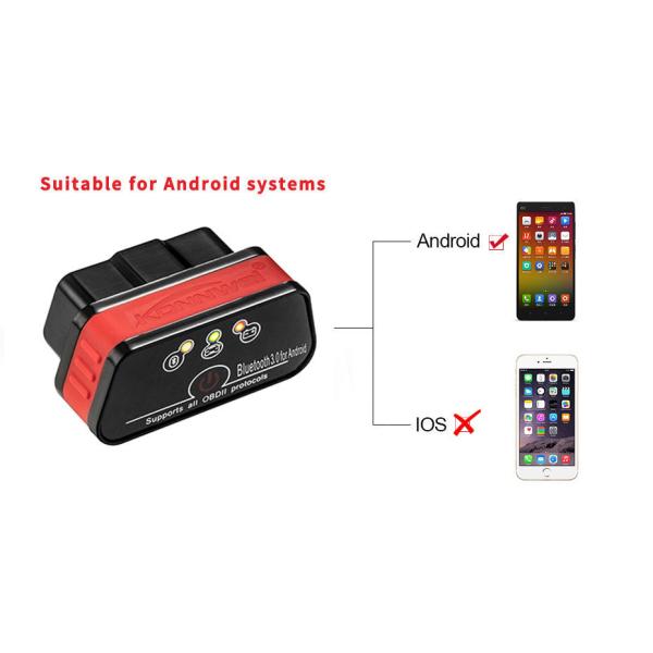 Universal Car Bluetooth Diagnostic Scanner Stable Wireless Connection 2 Years Warranty