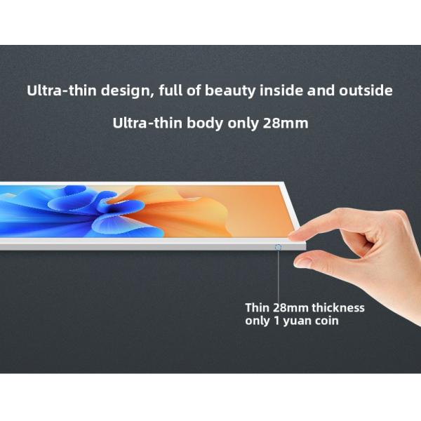 Ultra Thin 43Inch Wall Mounted Digital Signage Advertising Player Factory's Intelligent Motherboard Indoor Elevator 1 Year CMS