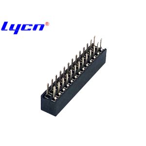 Buy cheap Customized Female PCB Header Connector 1.27mm Pitch 80° Double Row PA6T from wholesalers