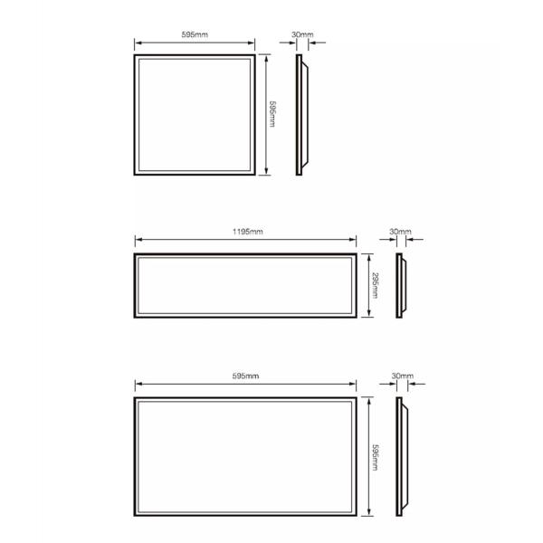 Alum + PS Backlit LED Panel Light 600 X 600 , 36W SMD Recessed LED Ceiling Light