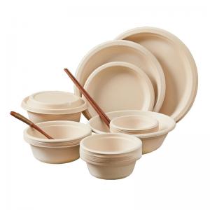 Quality 100% Biodegradable Disposable Soup Bowls With Lids 12oz 18oz 24oz for sale