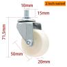 Buy cheap EDL 2 Inch Caster Wheels White 50mm Swivel Castor Wheels Zinc Coating from wholesalers